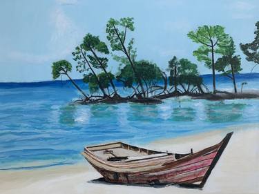 Original Beach Paintings by Aubier Torres