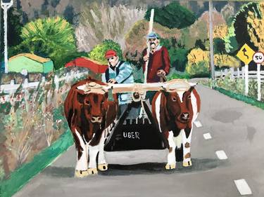 Original Fine Art Rural life Paintings by Aubier Torres