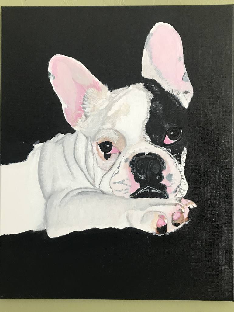 Original Dogs Painting by Aubier Torres