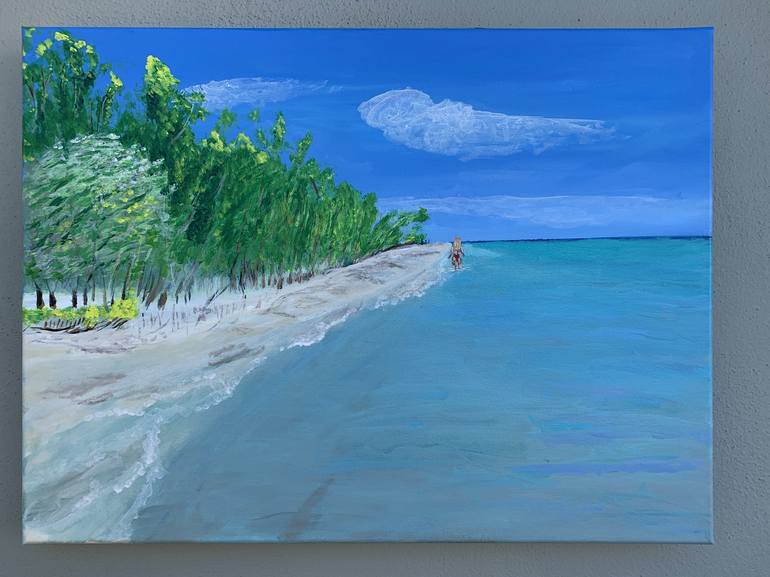 Original Beach Painting by Aubier Torres