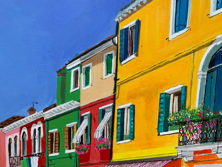 Original Art Deco Cities Painting by Aubier Torres