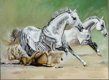 Print of Art Deco Horse Paintings by Aubier Torres