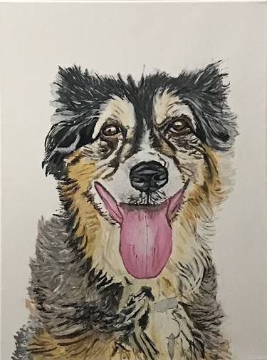 Print of Dogs Paintings by Aubier Torres