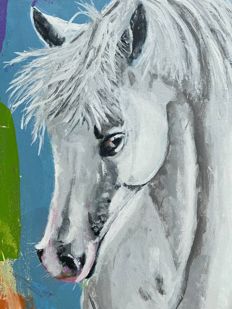 Original Art Deco Horse Painting by Aubier Torres