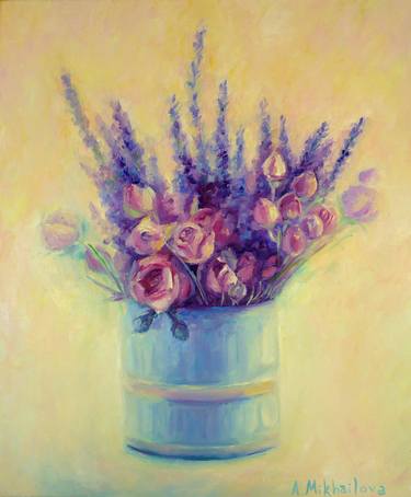 Print of Impressionism Floral Paintings by Alla Mikhaylova