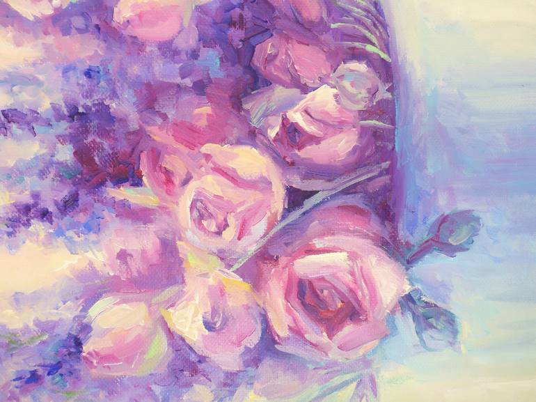 Original Floral Painting by Alla Mikhaylova