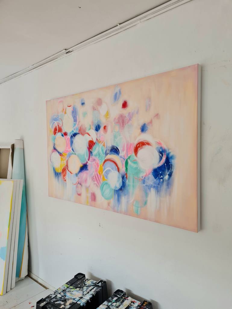 Original Abstract Expressionism Floral Painting by Wioletta Gancarz