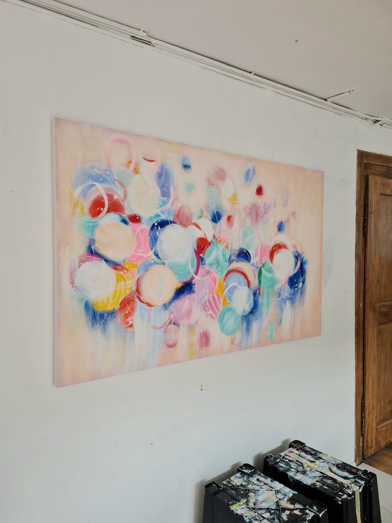 Original Abstract Expressionism Floral Painting by Wioletta Gancarz