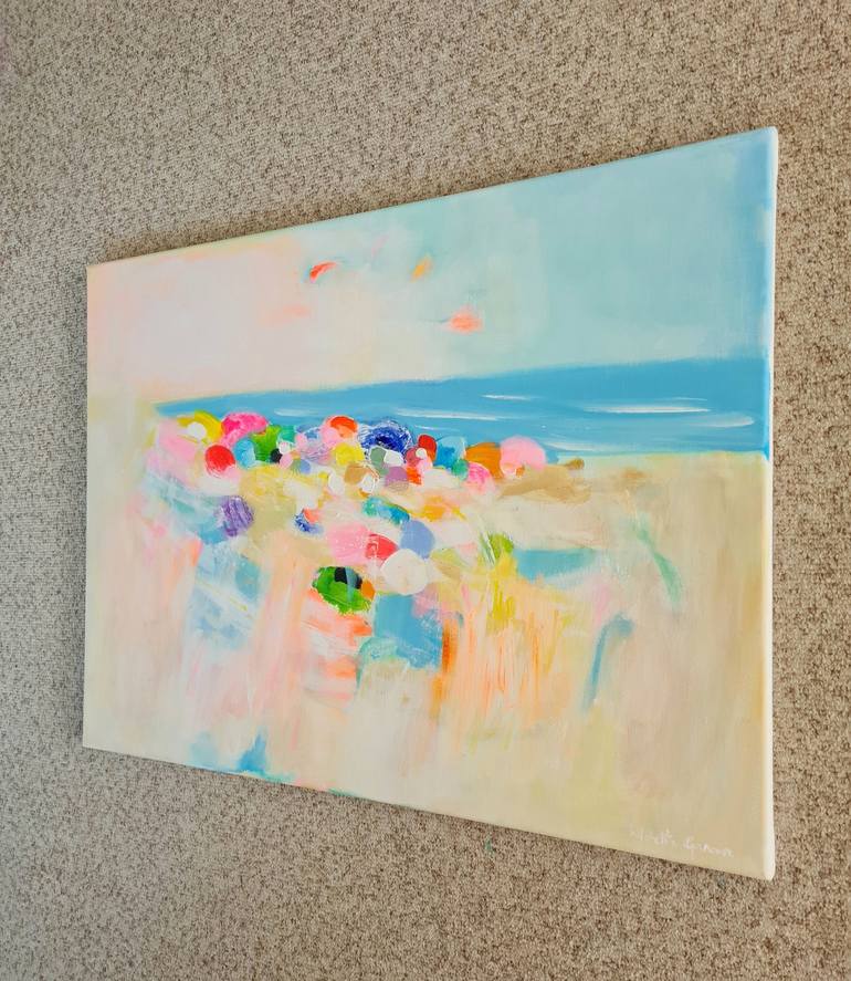 Original Abstract Expressionism Seascape Painting by Wioletta Gancarz
