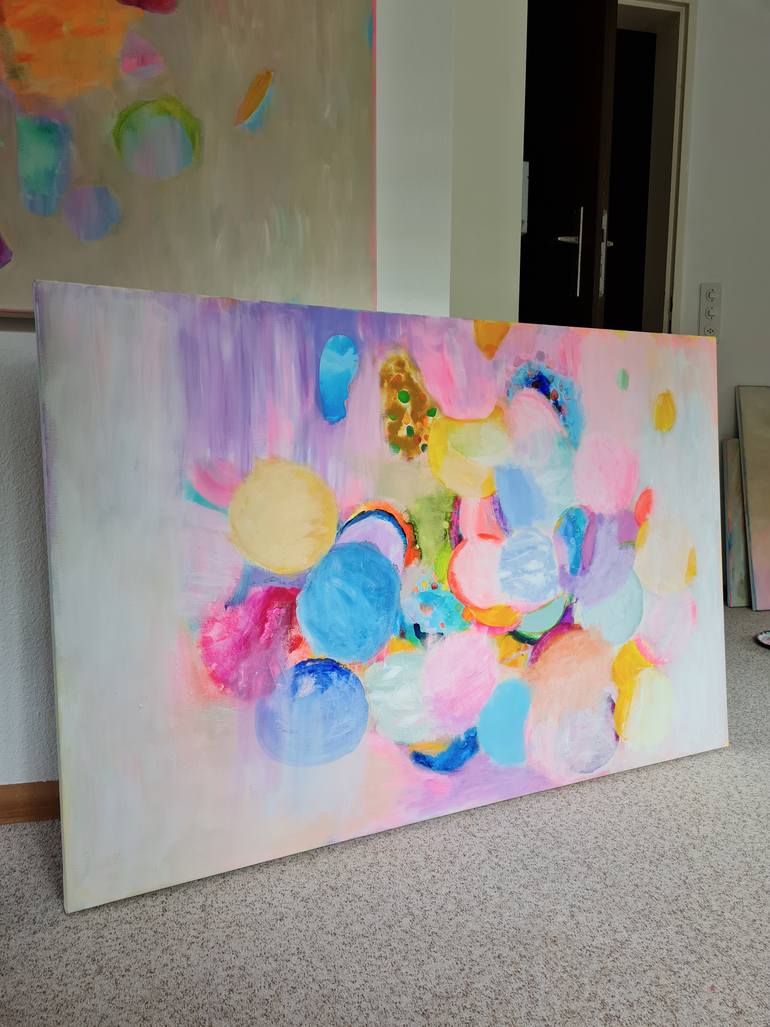 Original Pop Art Abstract Painting by Wioletta Gancarz