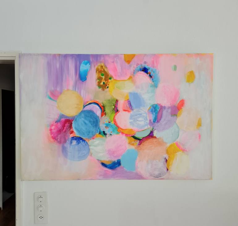 Original Pop Art Abstract Painting by Wioletta Gancarz