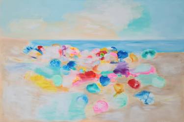 Print of Abstract Expressionism Beach Paintings by Wioletta Gancarz