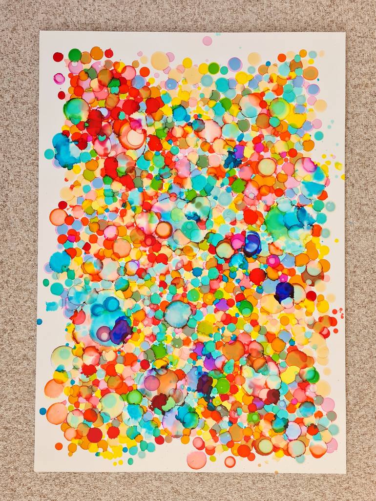 Original Abstract Expressionism Abstract Painting by Wioletta Gancarz