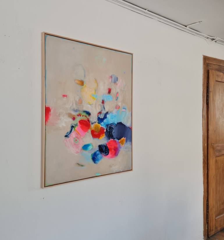 Original Abstract Expressionism Garden Painting by Wioletta Gancarz