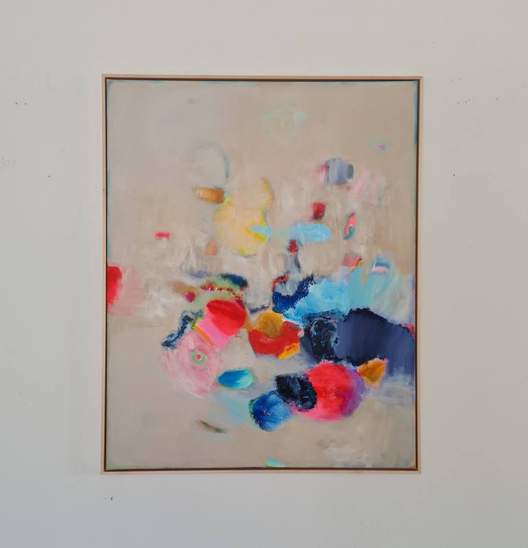 Original Abstract Expressionism Garden Painting by Wioletta Gancarz