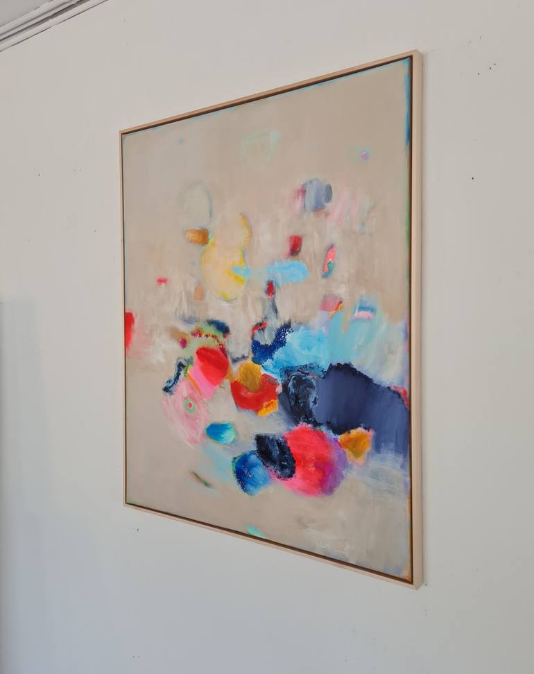 Original Abstract Expressionism Garden Painting by Wioletta Gancarz