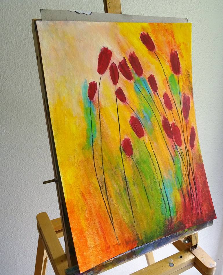 Original Abstract Nature Painting by Wioletta Gancarz