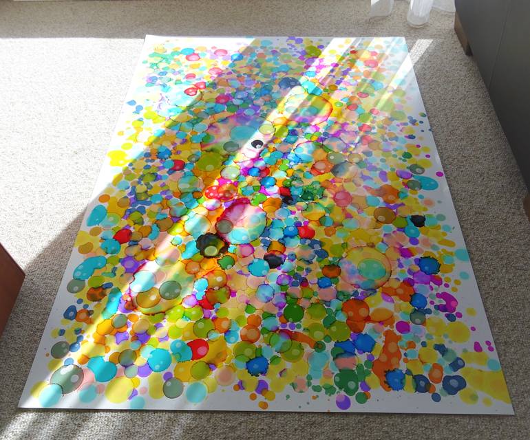 Original Art Deco Abstract Painting by Wioletta Gancarz