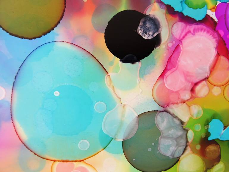 Original Art Deco Abstract Painting by Wioletta Gancarz