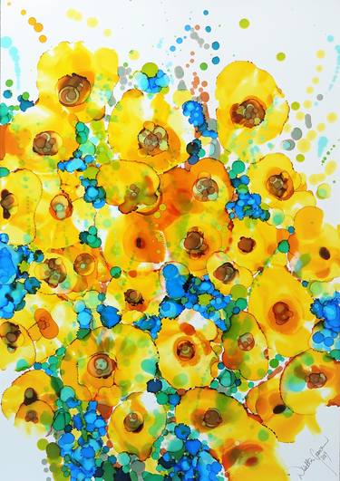 Print of Floral Paintings by Wioletta Gancarz