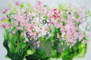 Original Fine Art Garden Paintings by Wioletta Gancarz