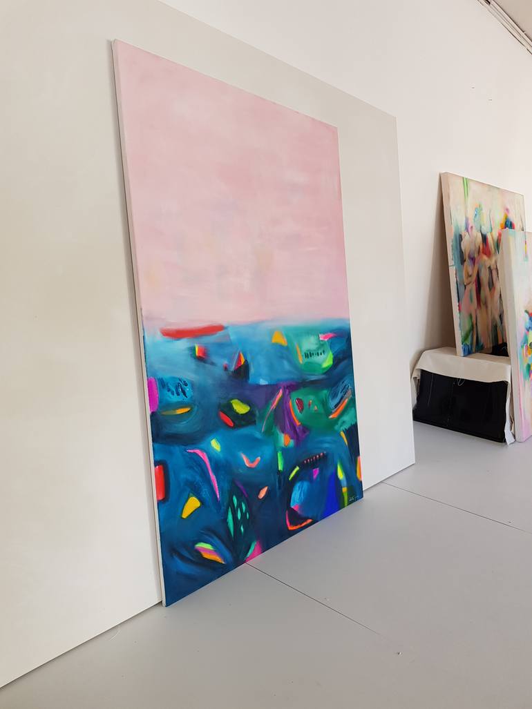 Original Abstract Landscape Painting by Wioletta Gancarz