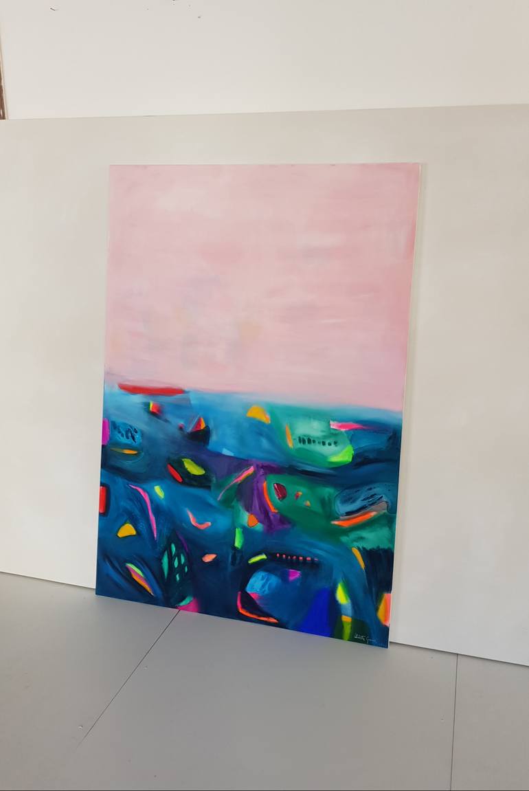 Original Abstract Landscape Painting by Wioletta Gancarz
