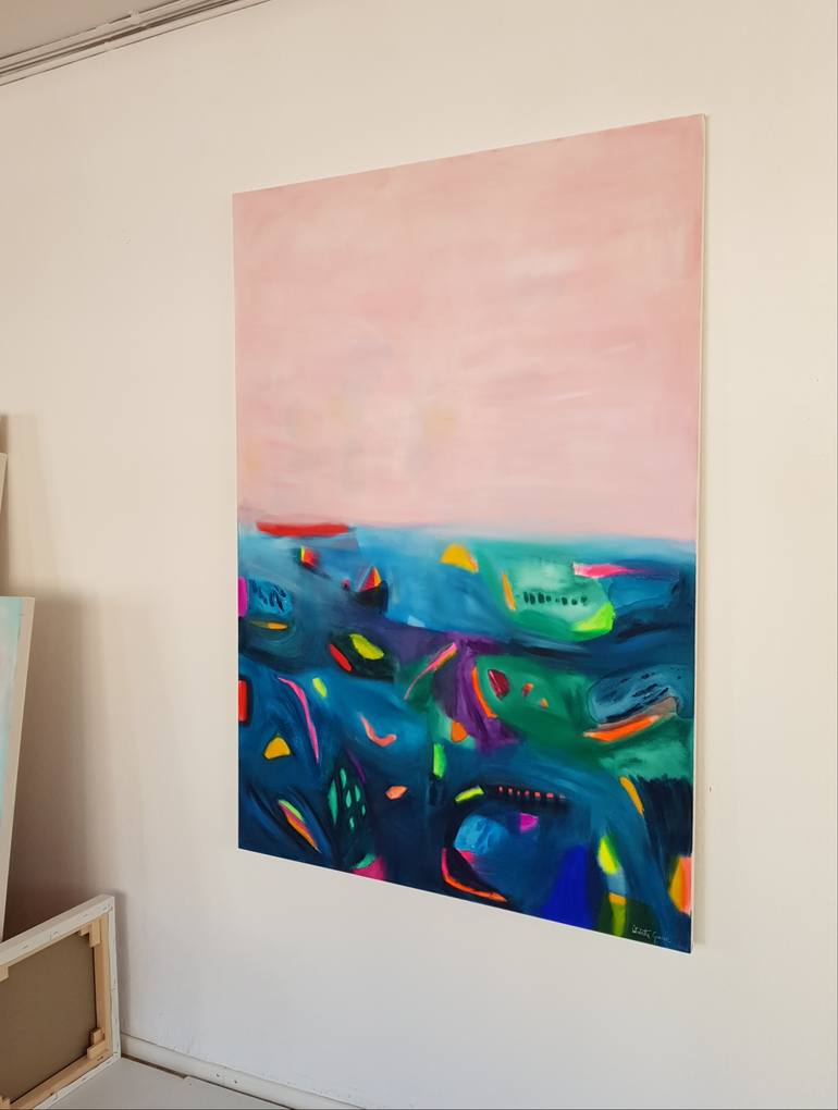 Original Abstract Landscape Painting by Wioletta Gancarz