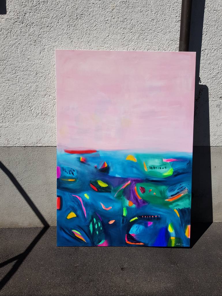 Original Abstract Landscape Painting by Wioletta Gancarz