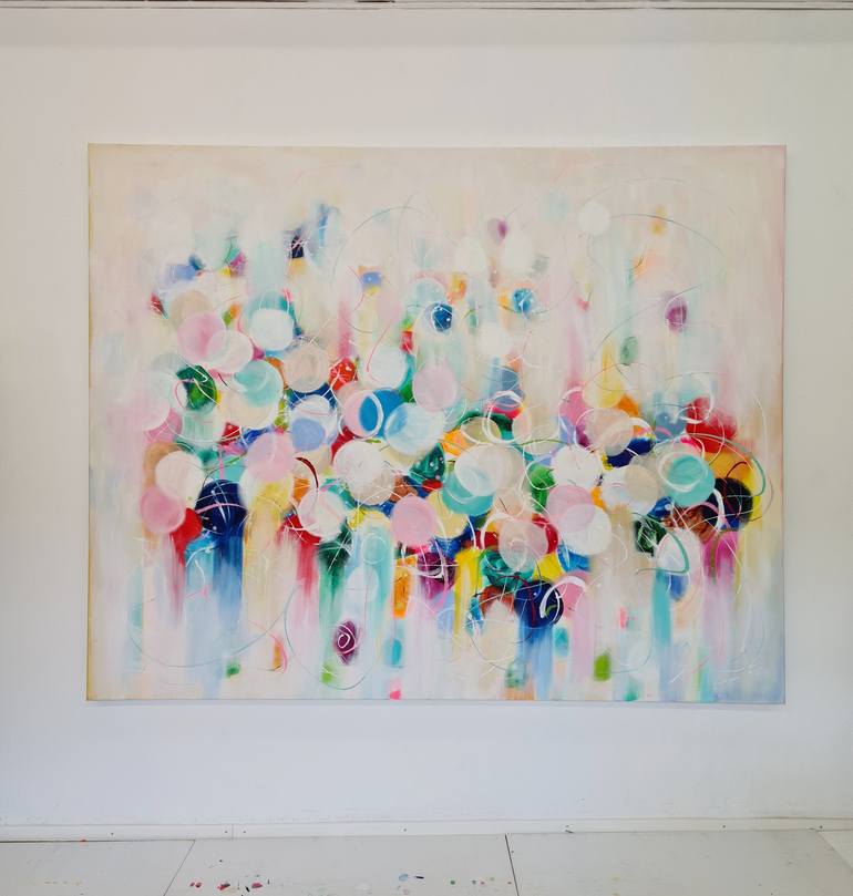Original Abstract Floral Painting by Wioletta Gancarz
