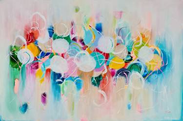 Print of Abstract Expressionism Floral Paintings by Wioletta Gancarz