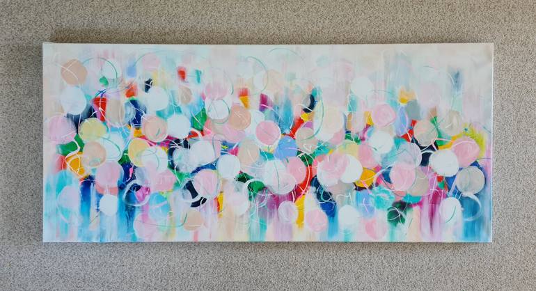 Original Abstract Expressionism Floral Painting by Wioletta Gancarz