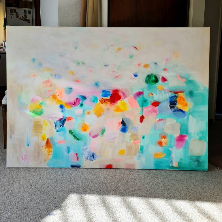 Original Abstract Floral Painting by Wioletta Gancarz