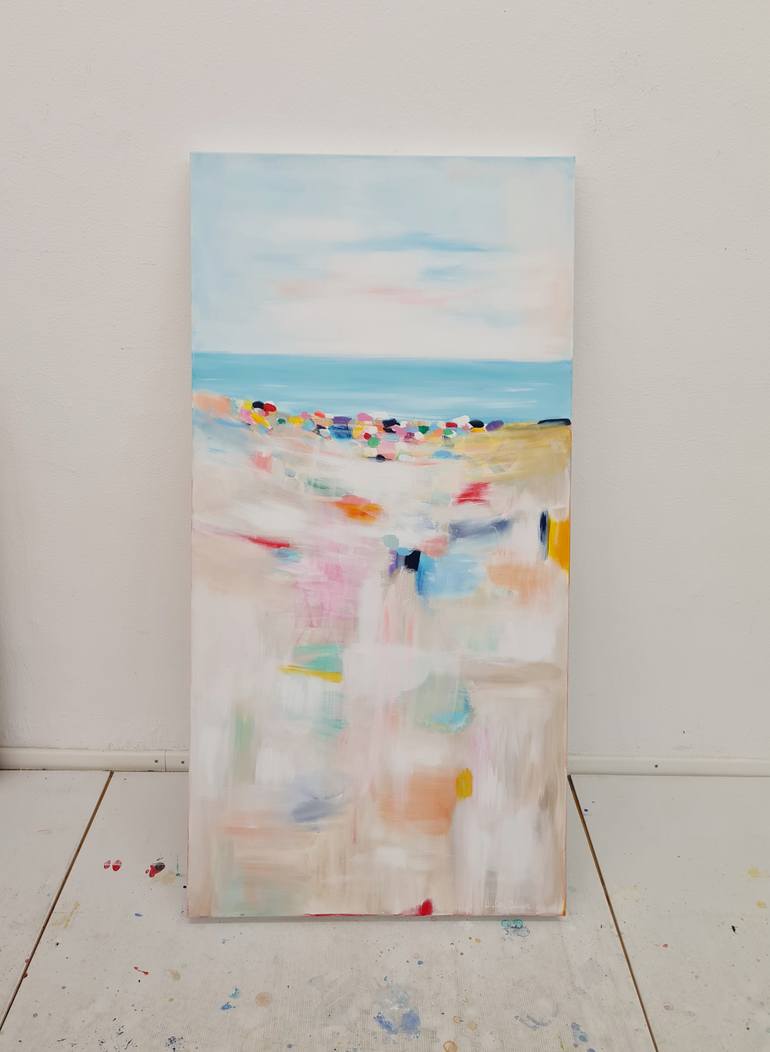 Original Abstract Seascape Painting by Wioletta Gancarz