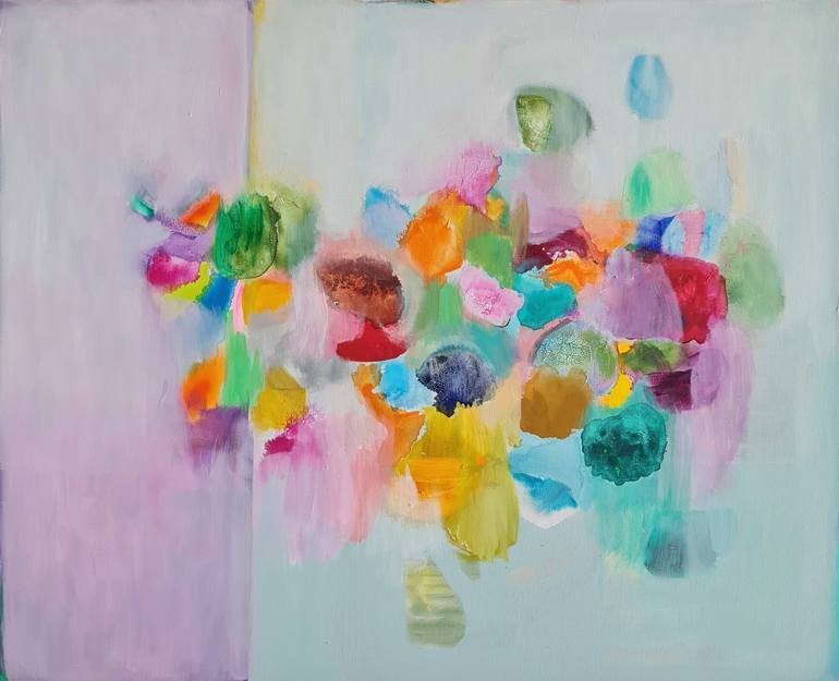 Print of Abstract Expressionism Floral Painting by Wioletta Gancarz