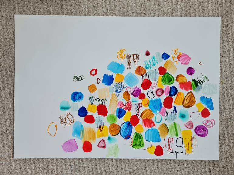 Original Abstract Expressionism Abstract Painting by Wioletta Gancarz