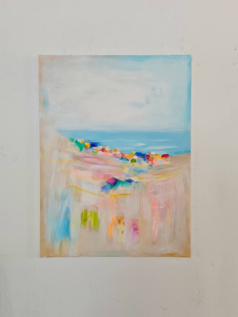 Original Beach Painting by Wioletta Gancarz