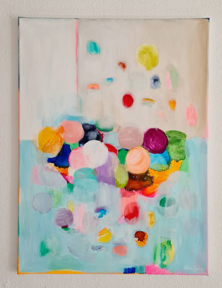 Original Abstract Expressionism Abstract Painting by Wioletta Gancarz