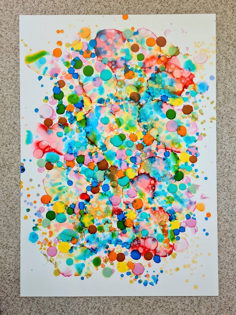 Original Abstract Expressionism Abstract Painting by Wioletta Gancarz