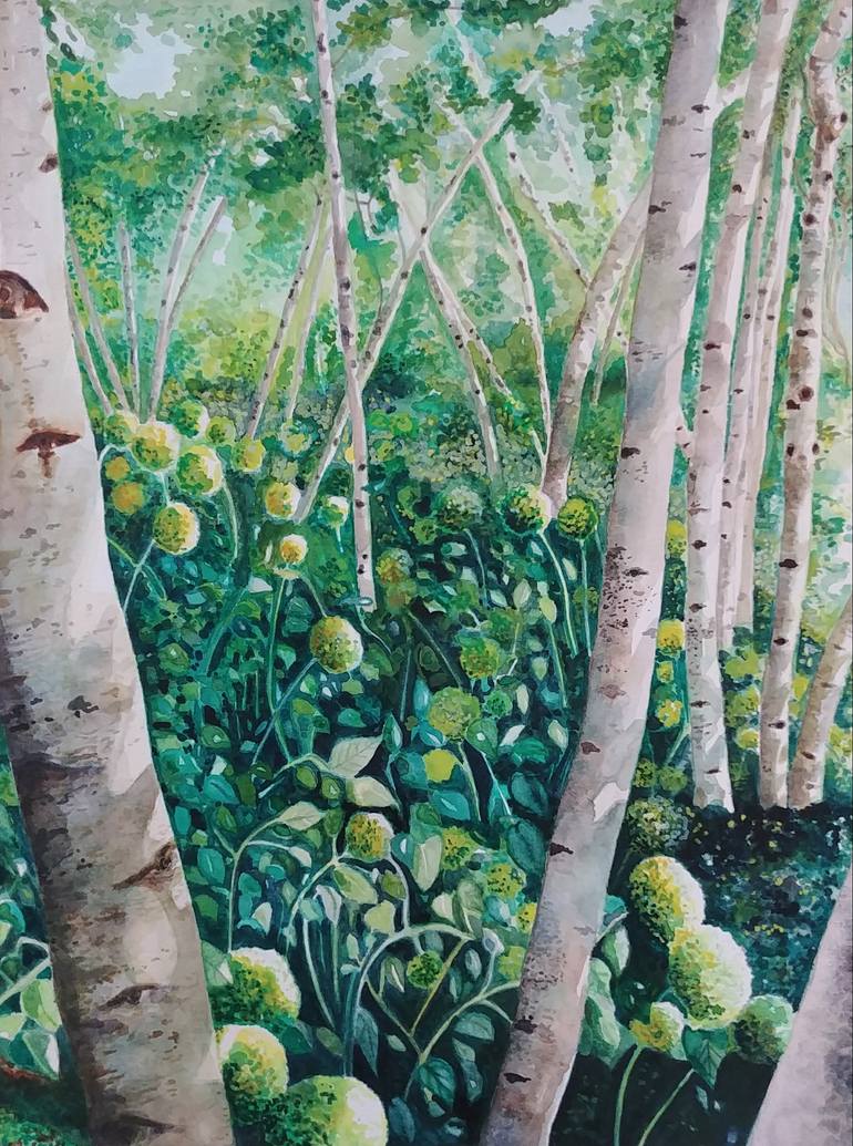 Original Realism Landscape Drawing by Adeline-Julie Bee