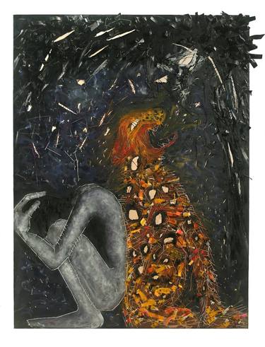 Original Expressionism Animal Painting by Stephanie Darling