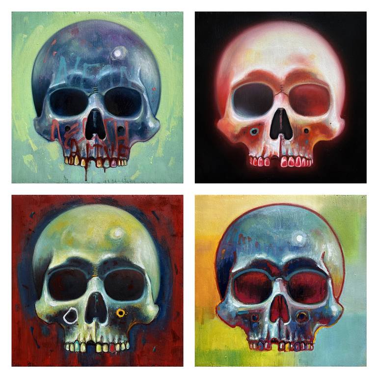 Original Mortality Painting by Humberto Barajas Bustamante