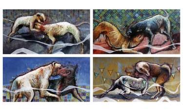 Original Abstract Expressionism Animal Paintings by Humberto Barajas Bustamante