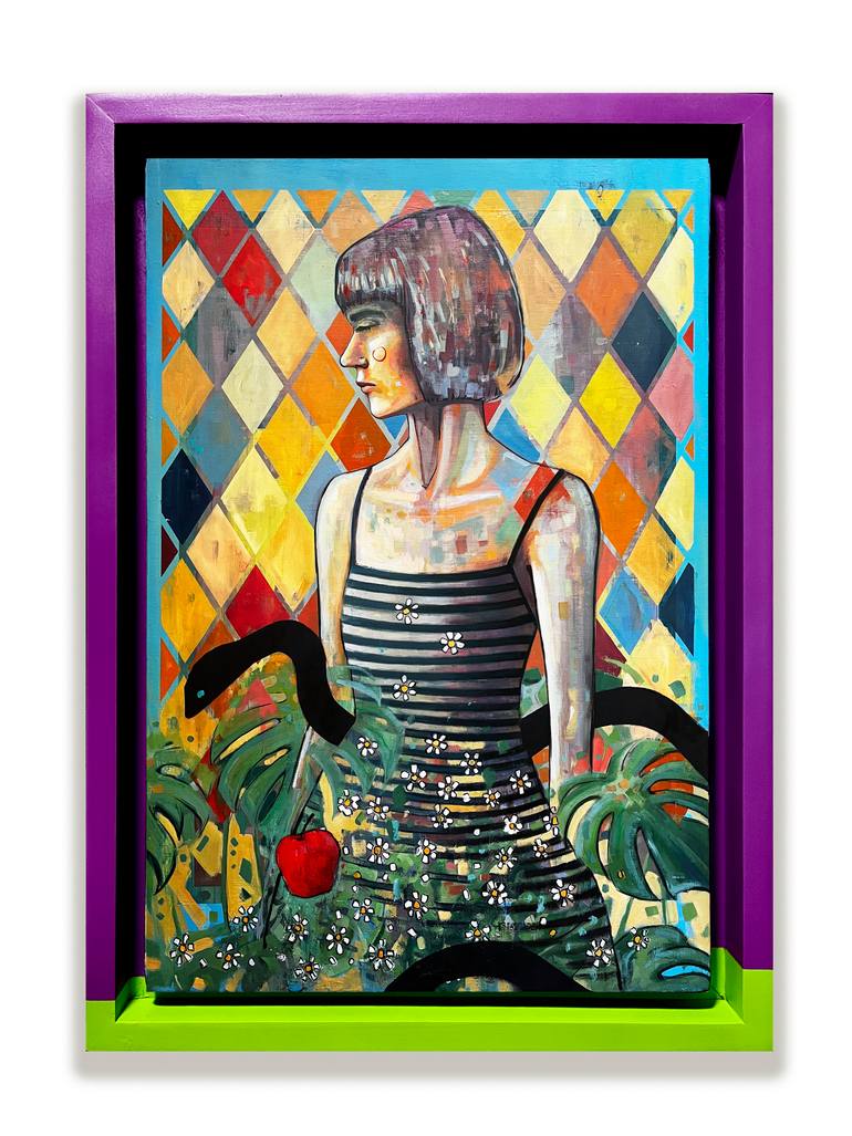 Original Expressionism Women Painting by Humberto Barajas Bustamante