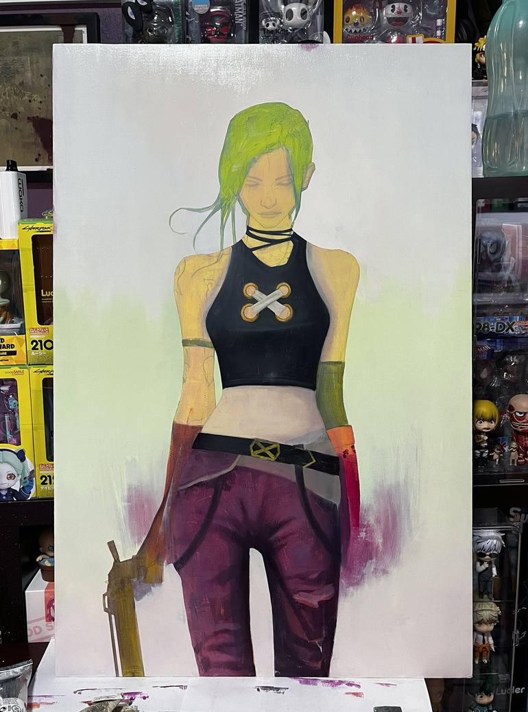Original Street Art Women Painting by Humberto Barajas Bustamante