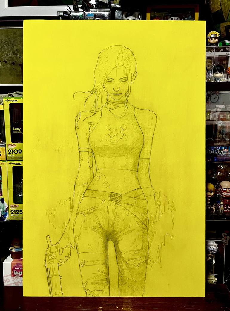 Original Street Art Women Painting by Humberto Barajas Bustamante