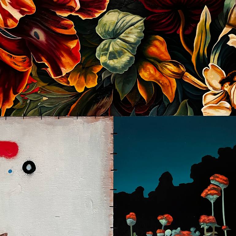 Original Contemporary Floral Painting by Humberto Barajas Bustamante