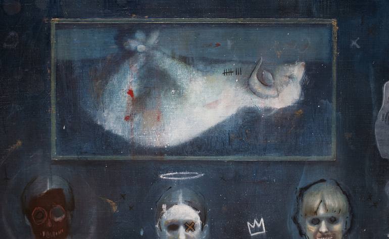 Original Figurative Mortality Painting by Humberto Barajas Bustamante