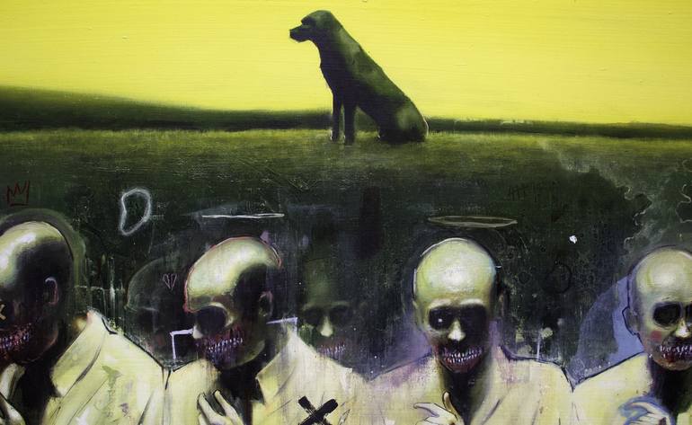 Original Figurative Mortality Painting by Humberto Barajas Bustamante