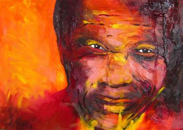 Saatchi Art Artist Elsje Wiid; Paintings, “"Mighty Madiba 2"” #art